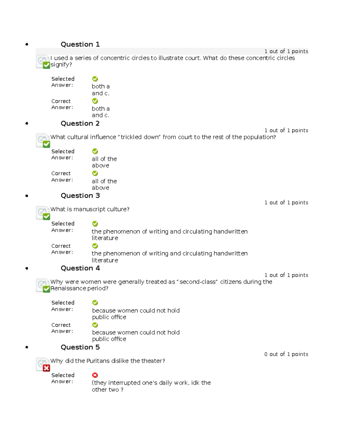 Quizes - no i don't got anything to add - Question 1 1 out of 1 points ...