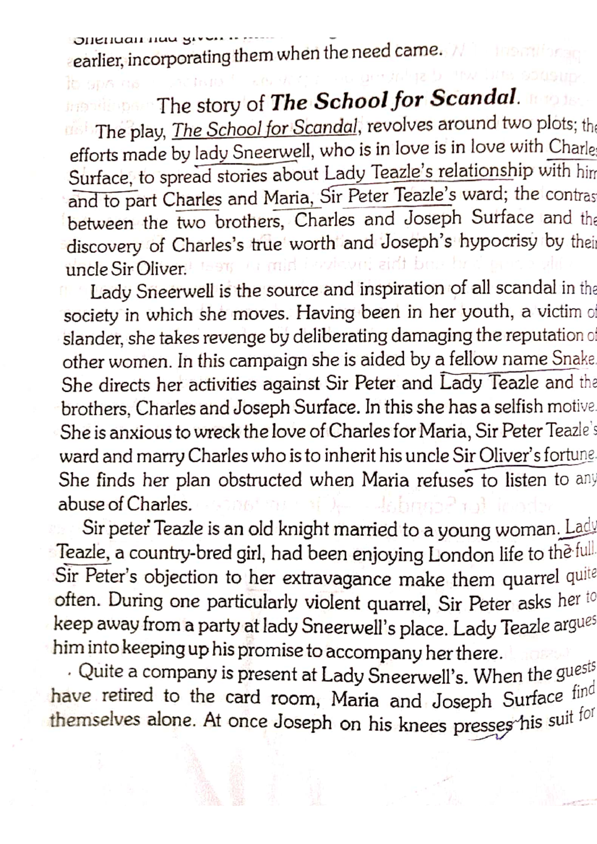 School for scandal Book - Corporate law - Studocu