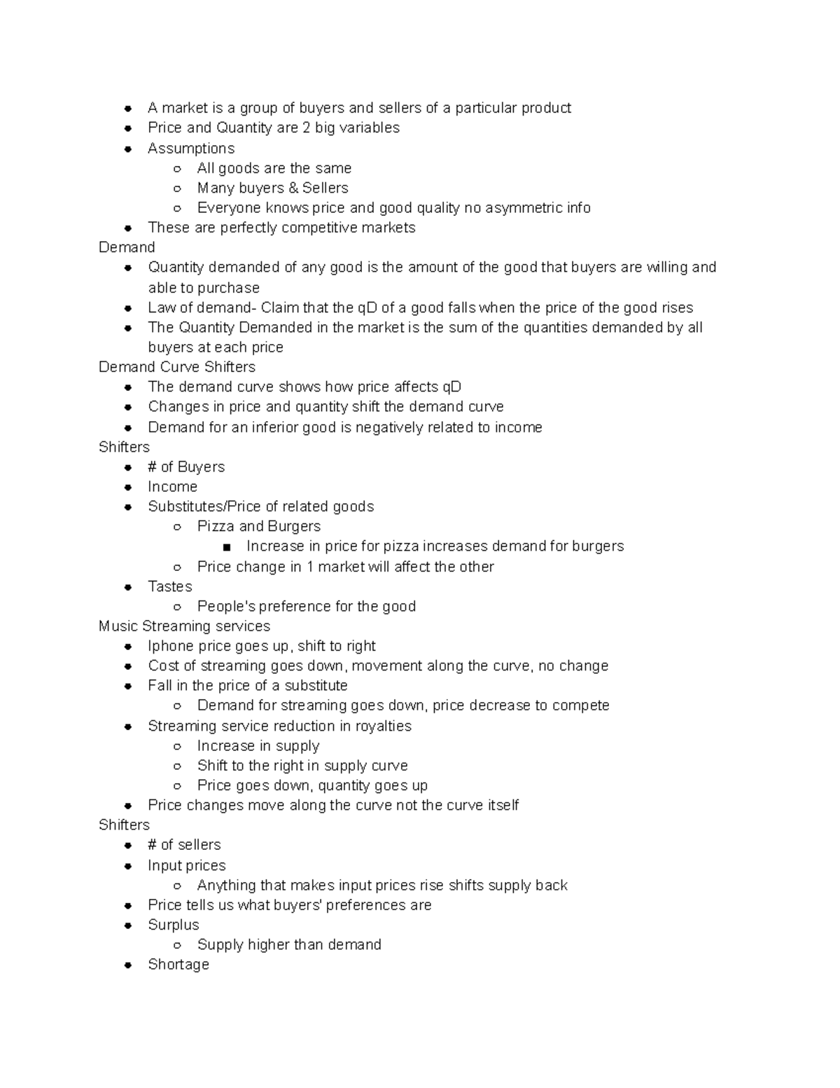 Supply and Demand - A market is a group of buyers and sellers of a ...