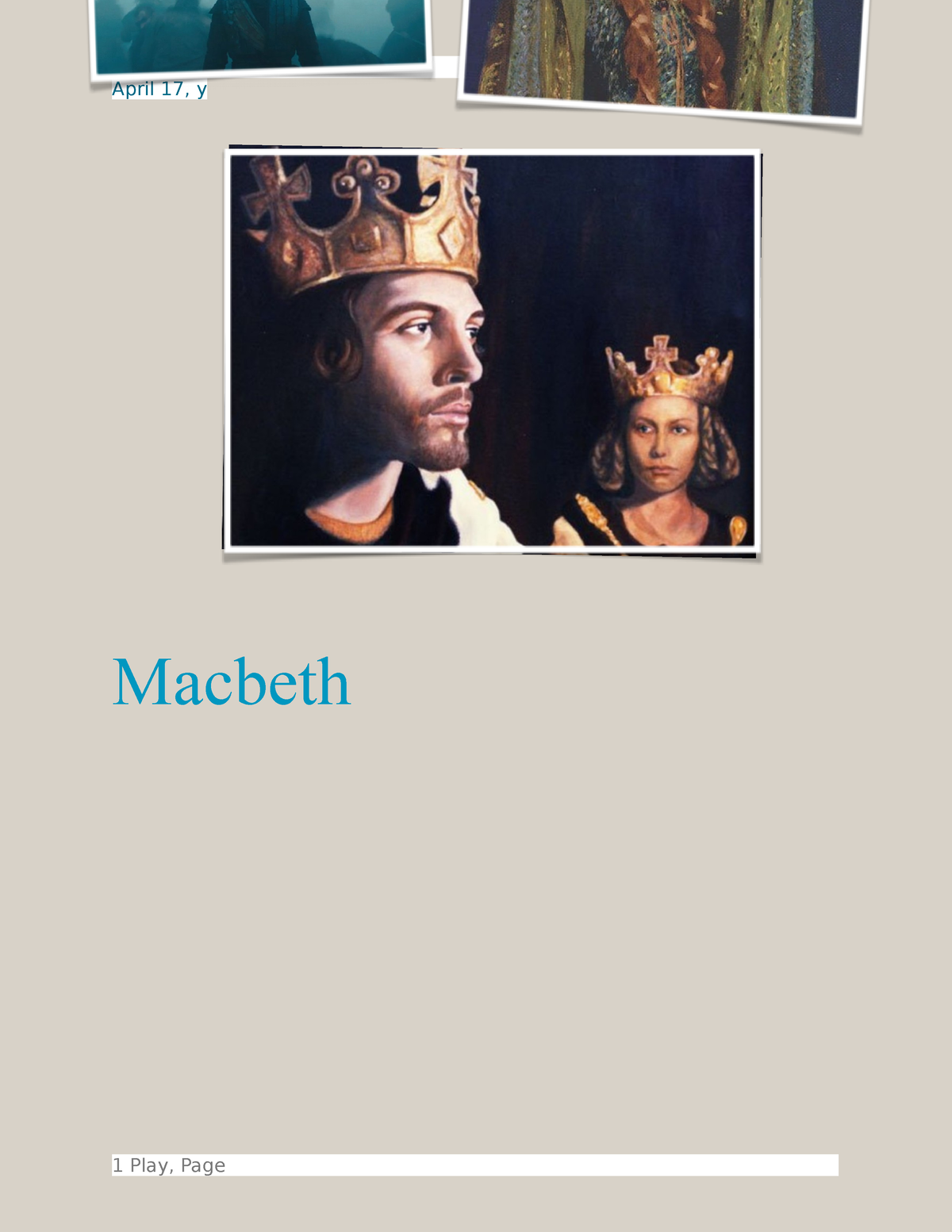 book report macbeth