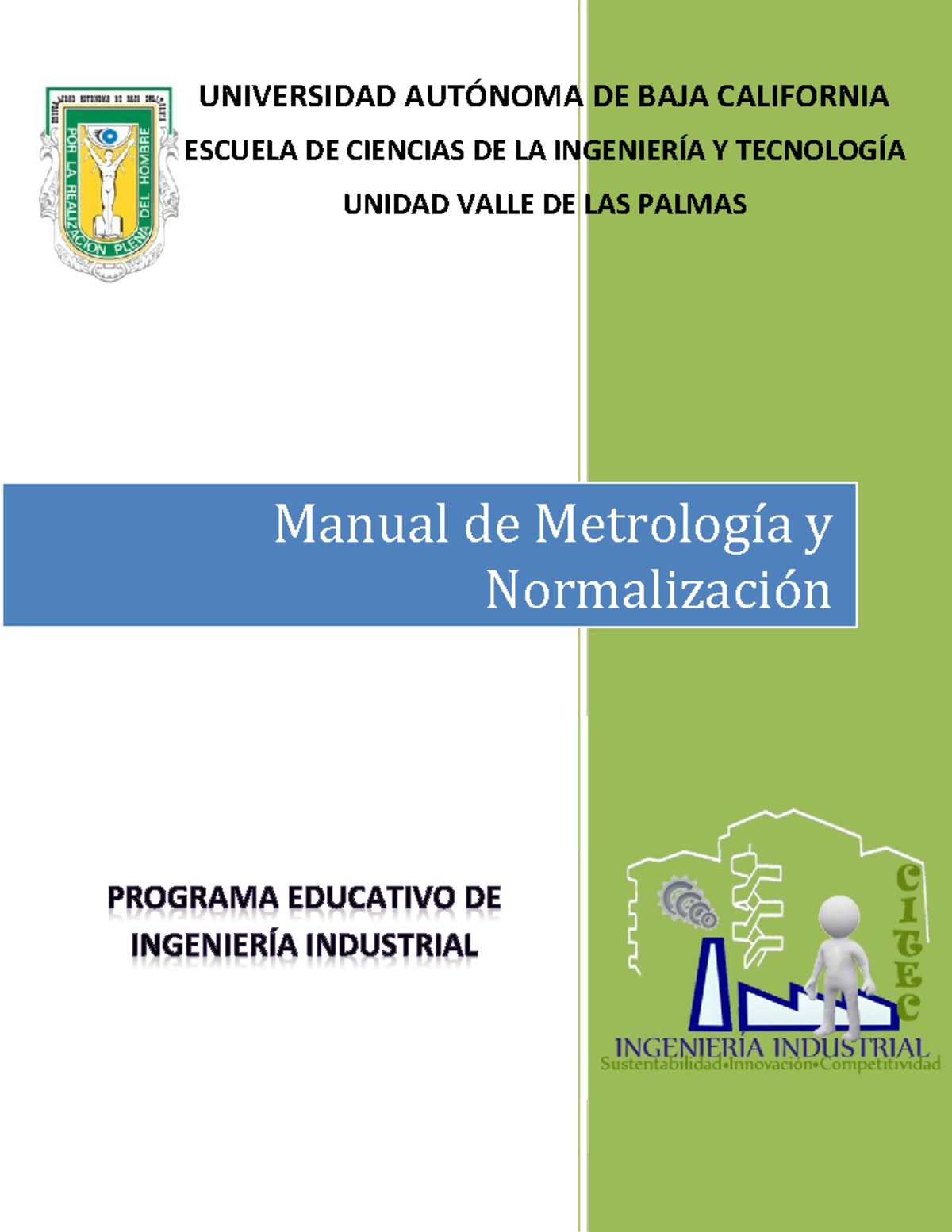 Metrologia Y Normalizacion Manual De Metrología Y Normalización Escuela De Ciencias De La