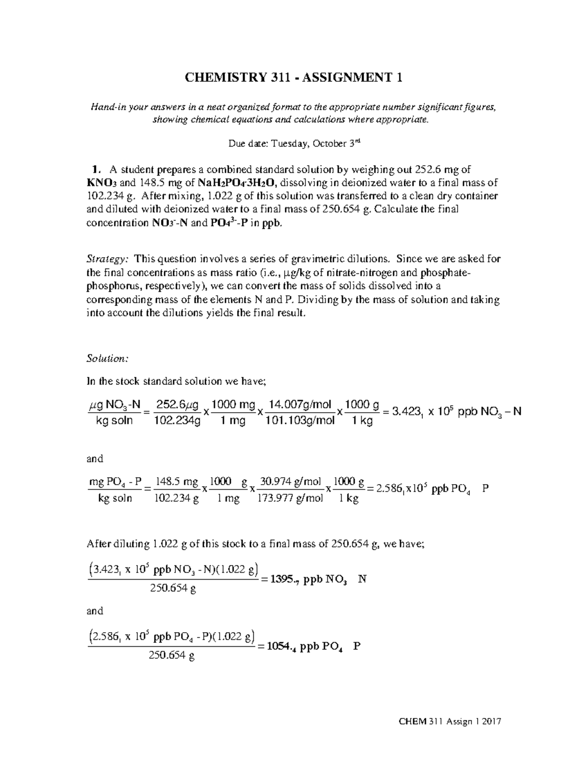 assignment expert chemistry