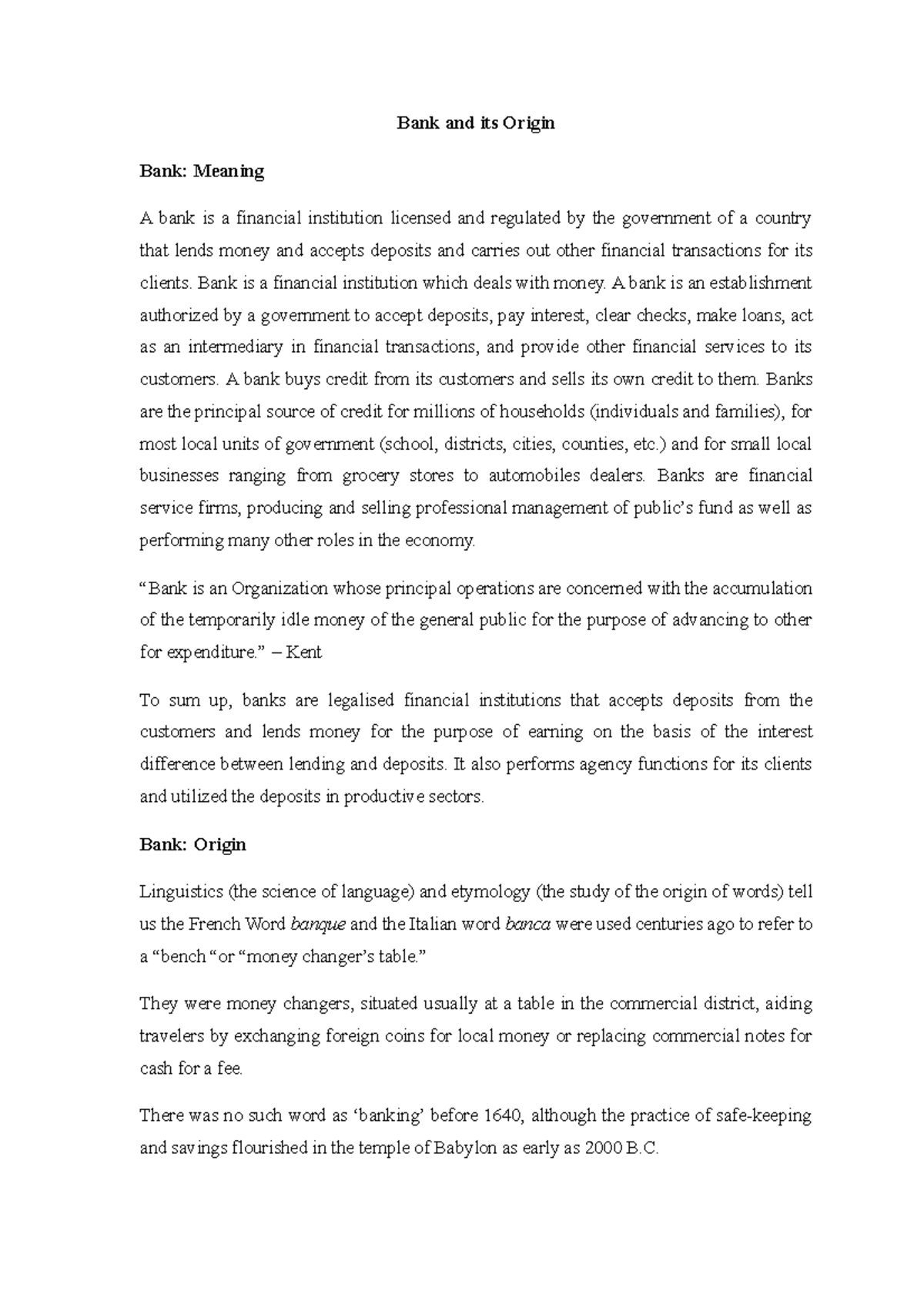 What Is Bank Benish Case Bank And Its Origin Bank Meaning A Bank