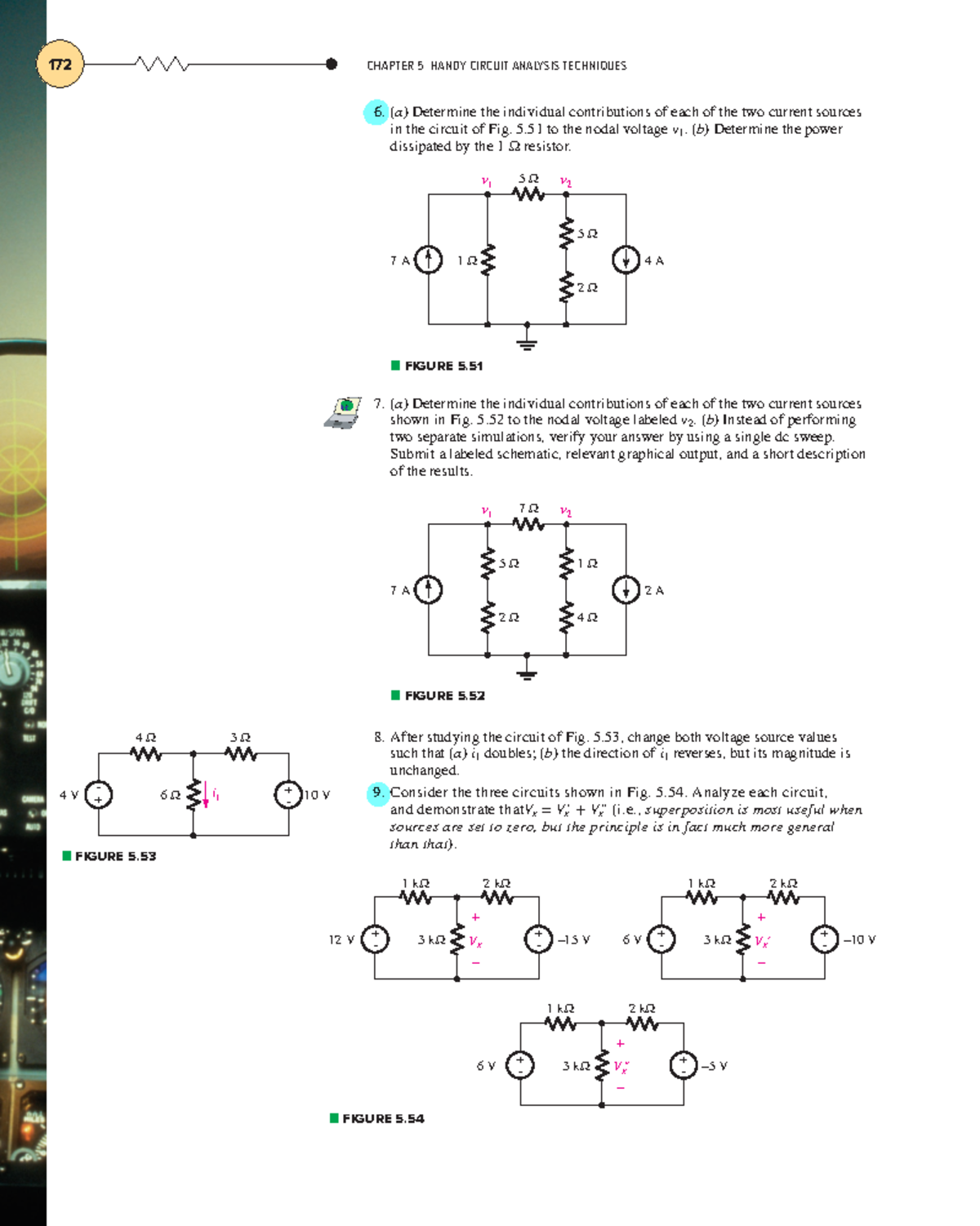 chapter 5 problems accumulated 172 CHAPTER 5 HANDY CIRCUIT ANALYSIS TECHNIQUES ( a ) Determine