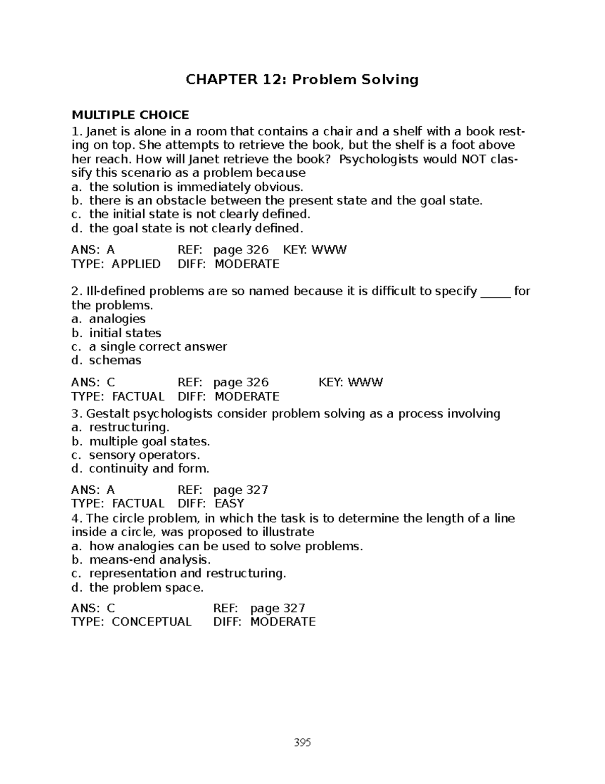 Sample/practice exam 2019, questions and answers - CHAPTER 12: Problem ...