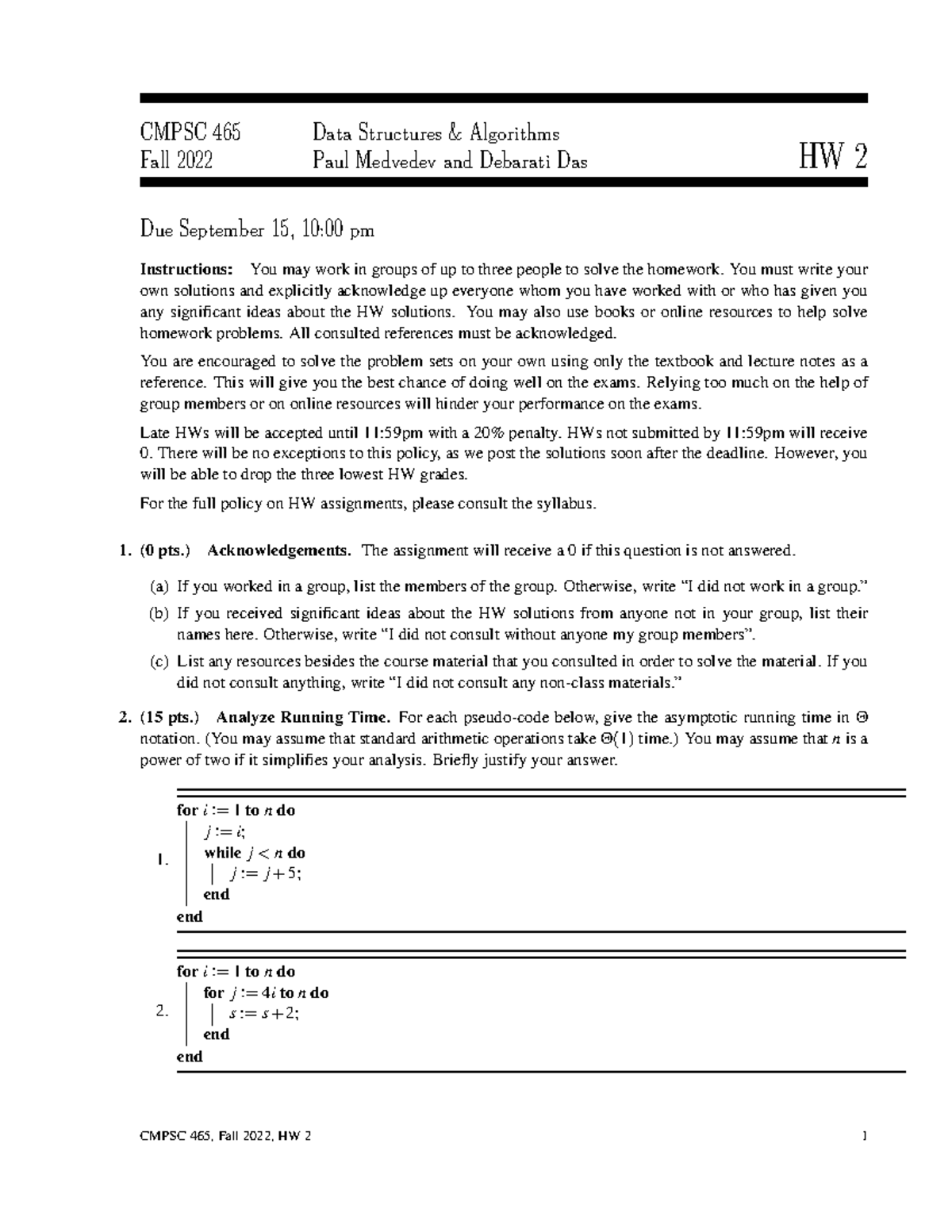 Hw2-sol - Assignments - CMPSC 465 Data Structures & Algorithms Fall ...