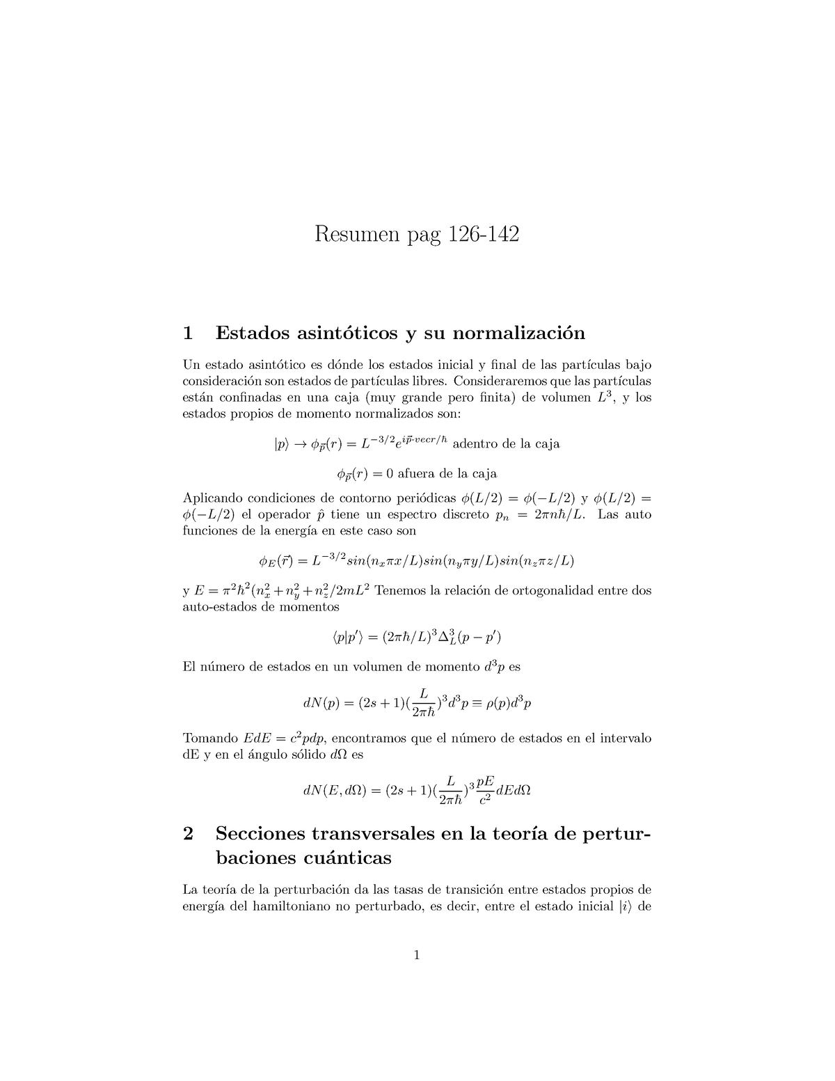 Resumen Dispersi N Mec Nica Cu Ntica En Un Potencial Fijo - Resumen Pag ...