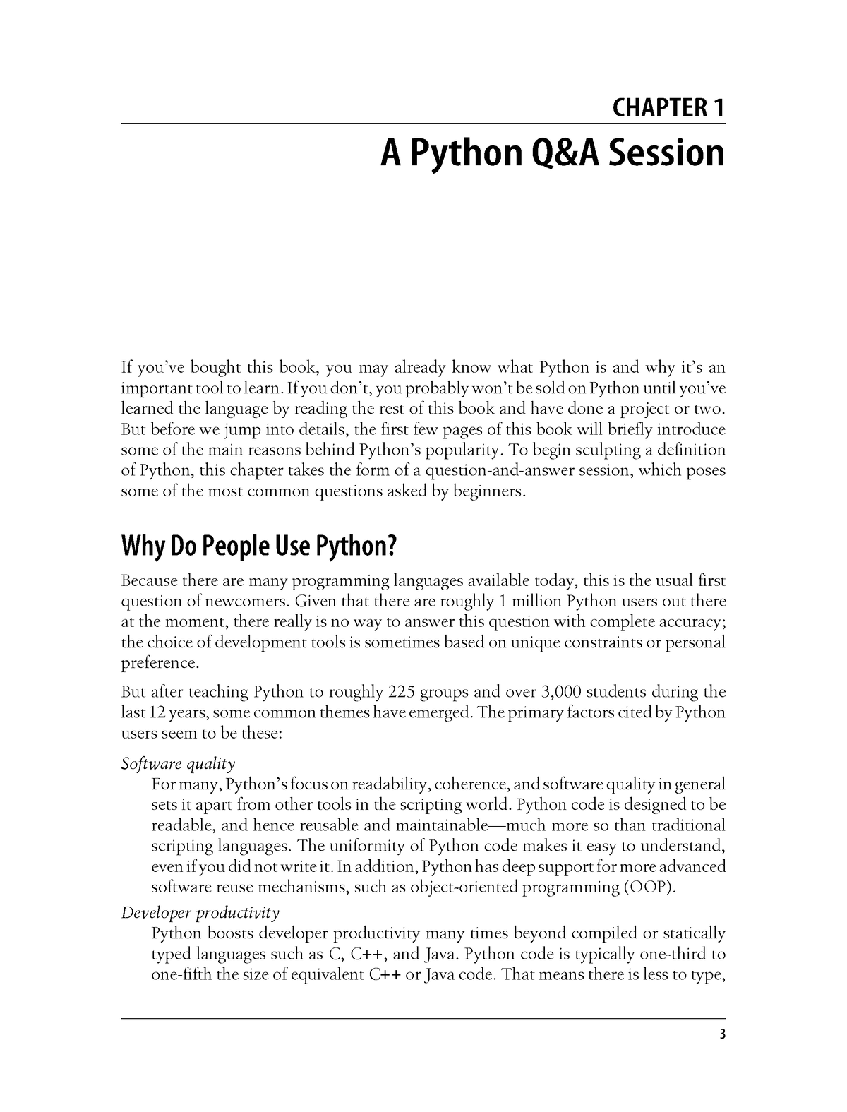 Python Programming Chapter 1 - CHAPTER 1 A Python Q&A Session If You’ve ...