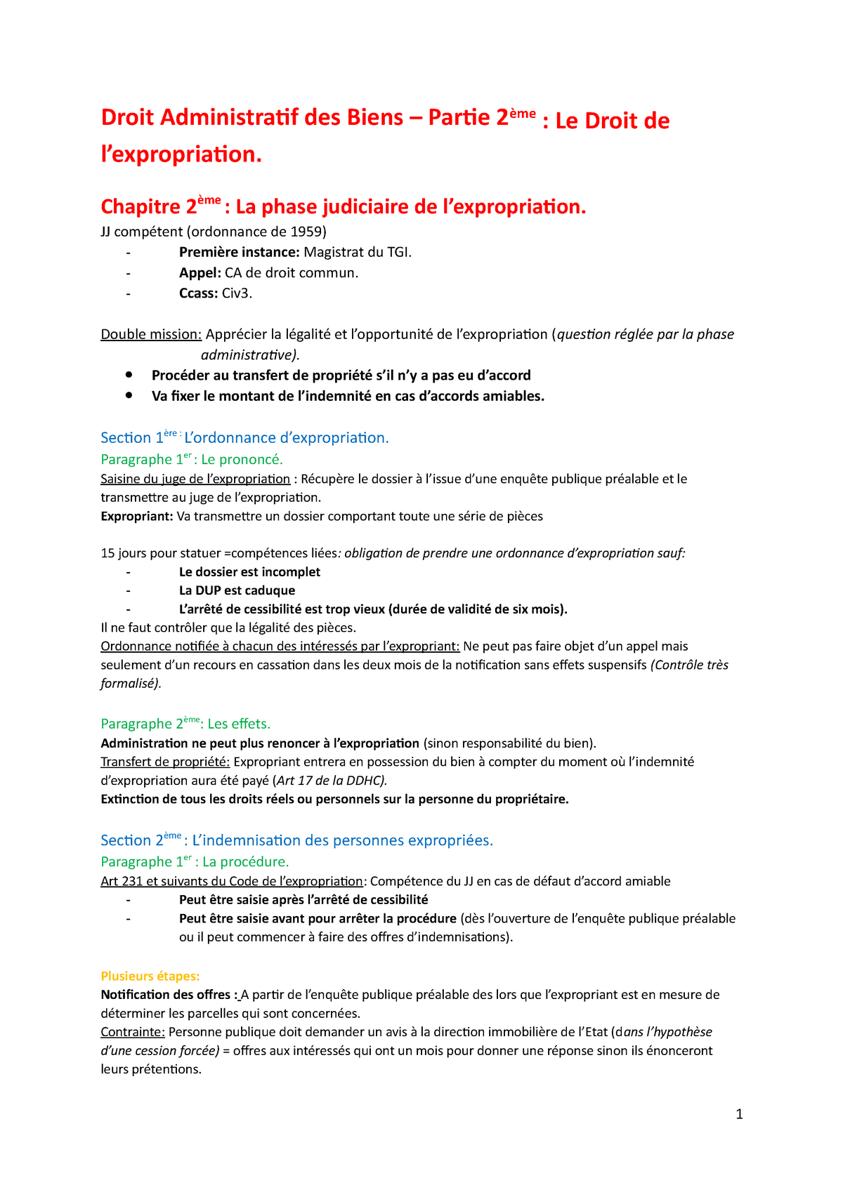 Droit Administratif des Biens P Chp Droit Administratif des Biens Partie ème Le