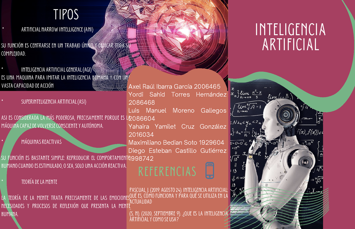 Inteligencia Artificial Folleto INTELIGENCIA ARTIFICIAL REFERENCIAS PASCUAL J