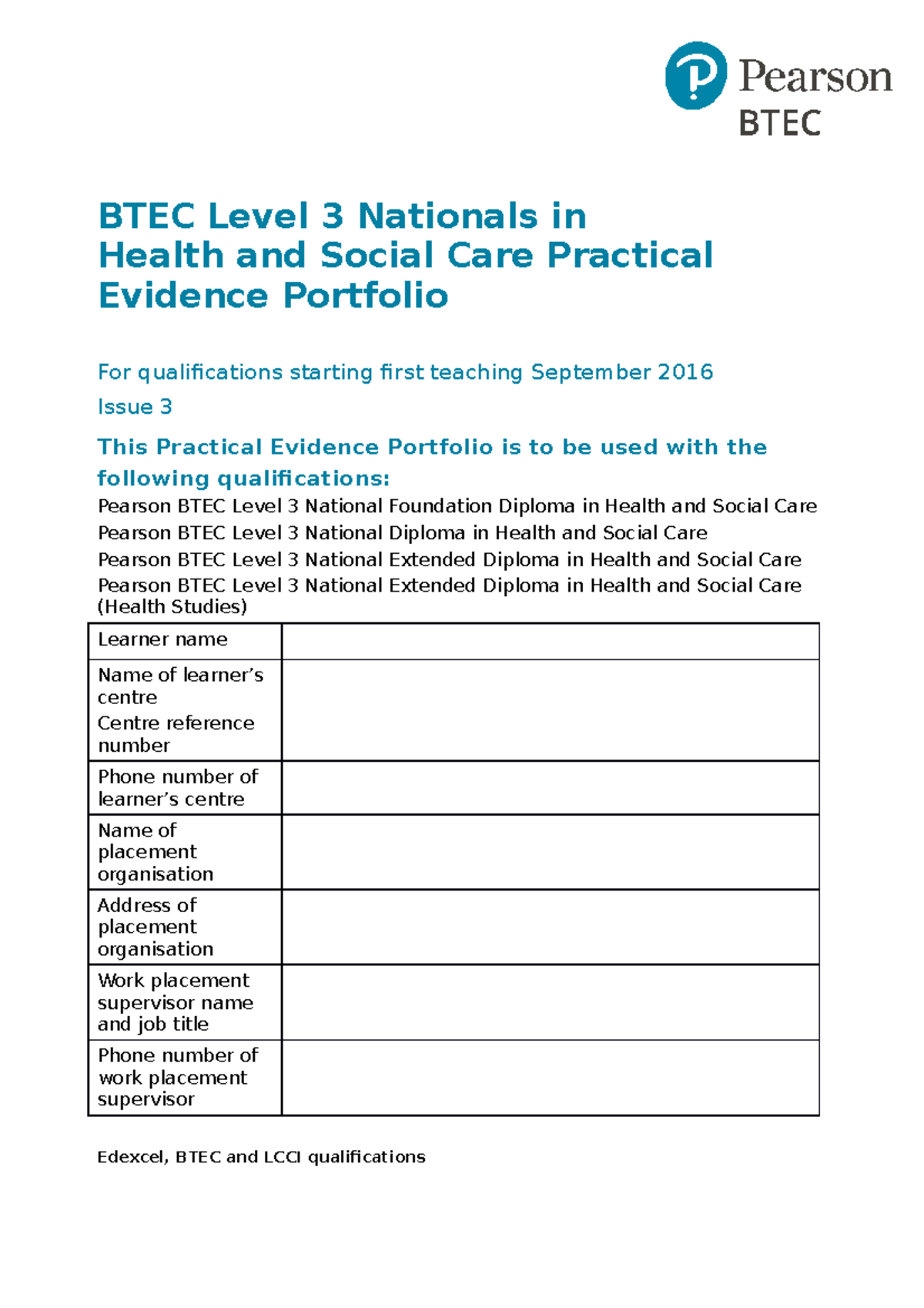 health and social care level 3 unit 12 assignment brief