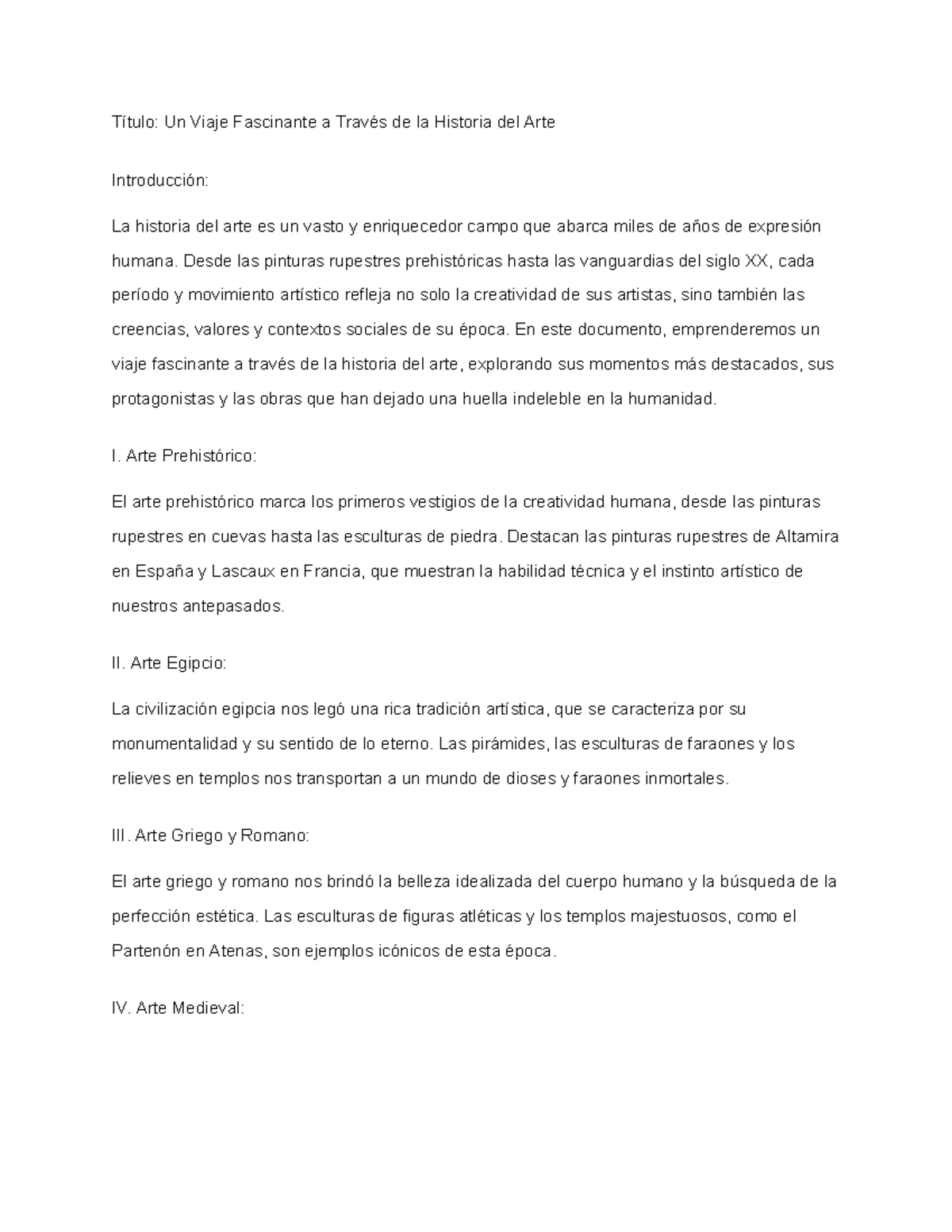 Título Un Viaje Fascinante a Través de la Historia del Arte - Título ...