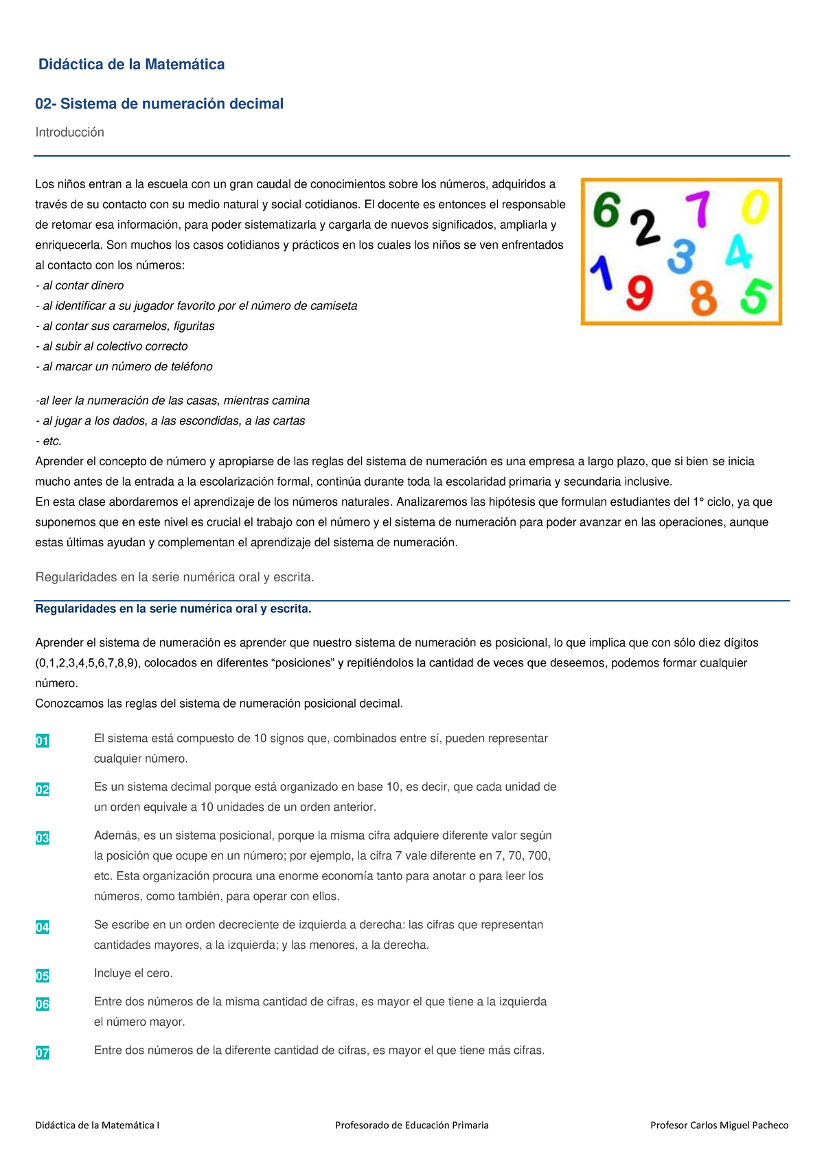 02 Sistema De Numeracion Decimal Didáctica De La Matemática I Profesorado De Educación 8769