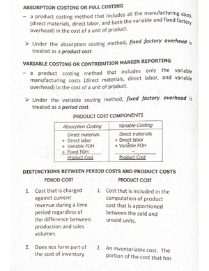 Cost Acctg Chapter 10 - CHAPTER 10 Answers To Multiple Choice ...