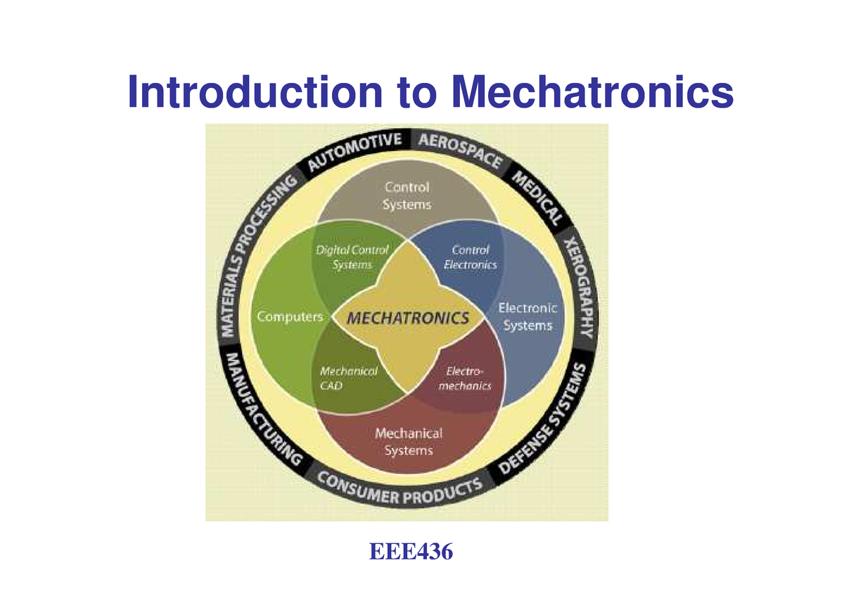 Ch1 Introduction To Mechatronics - Introduction To Mechatronics EEE ...