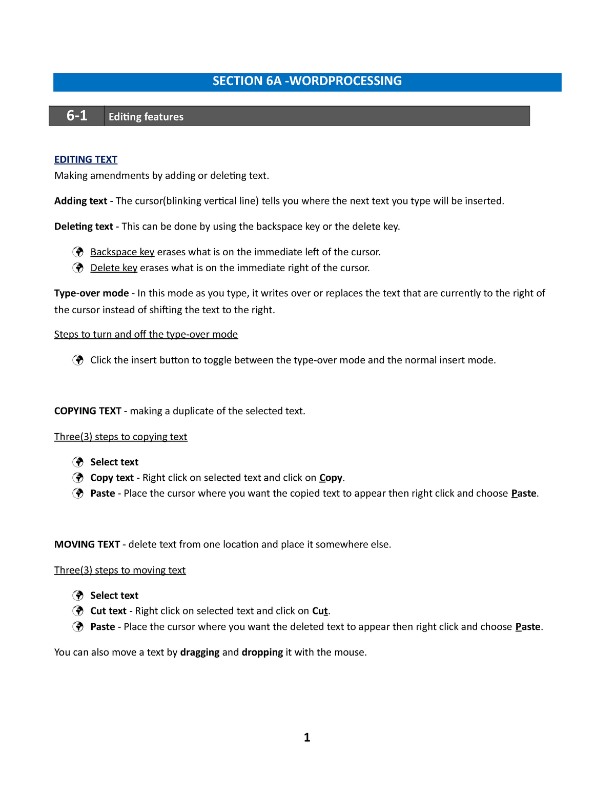 assignment 6r word processing instructions