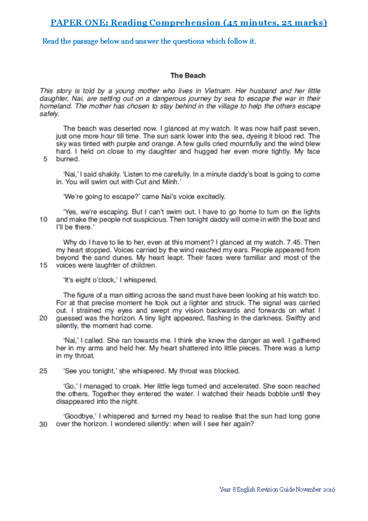 Year8-English-1 - Assignment - Year 8 English Revision Guide November ...