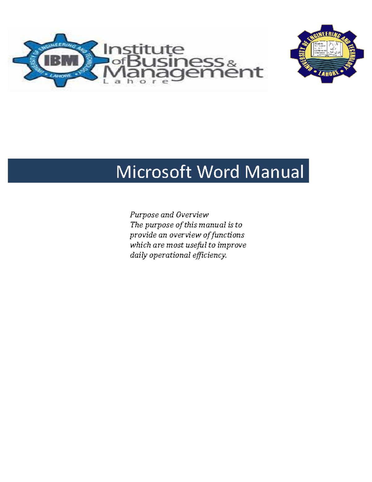 1. Word 2016 Step-by-Step Guide - Microsoft Word Manual Purpose and ...