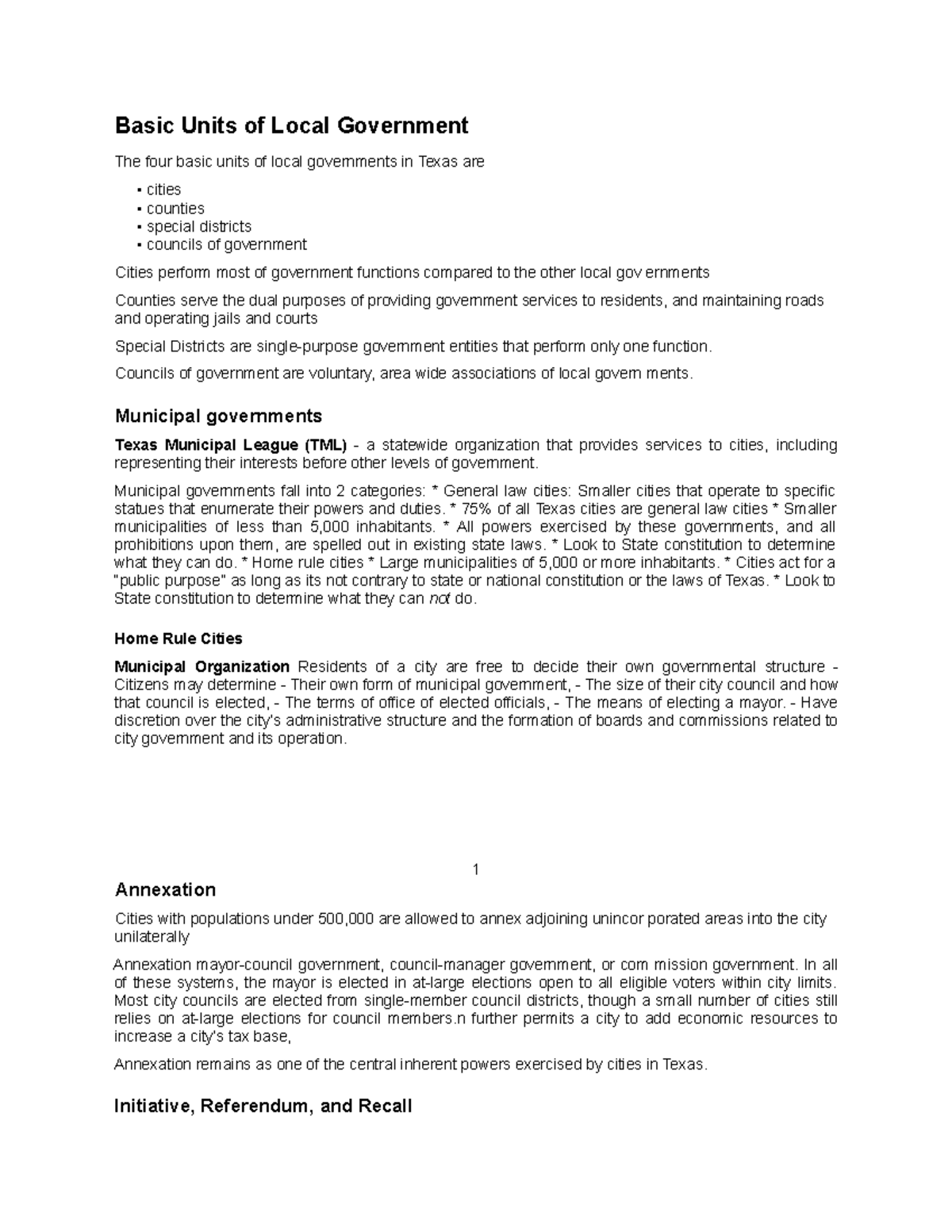 Soc 3 sociology notes Basic Units of Local Government The four