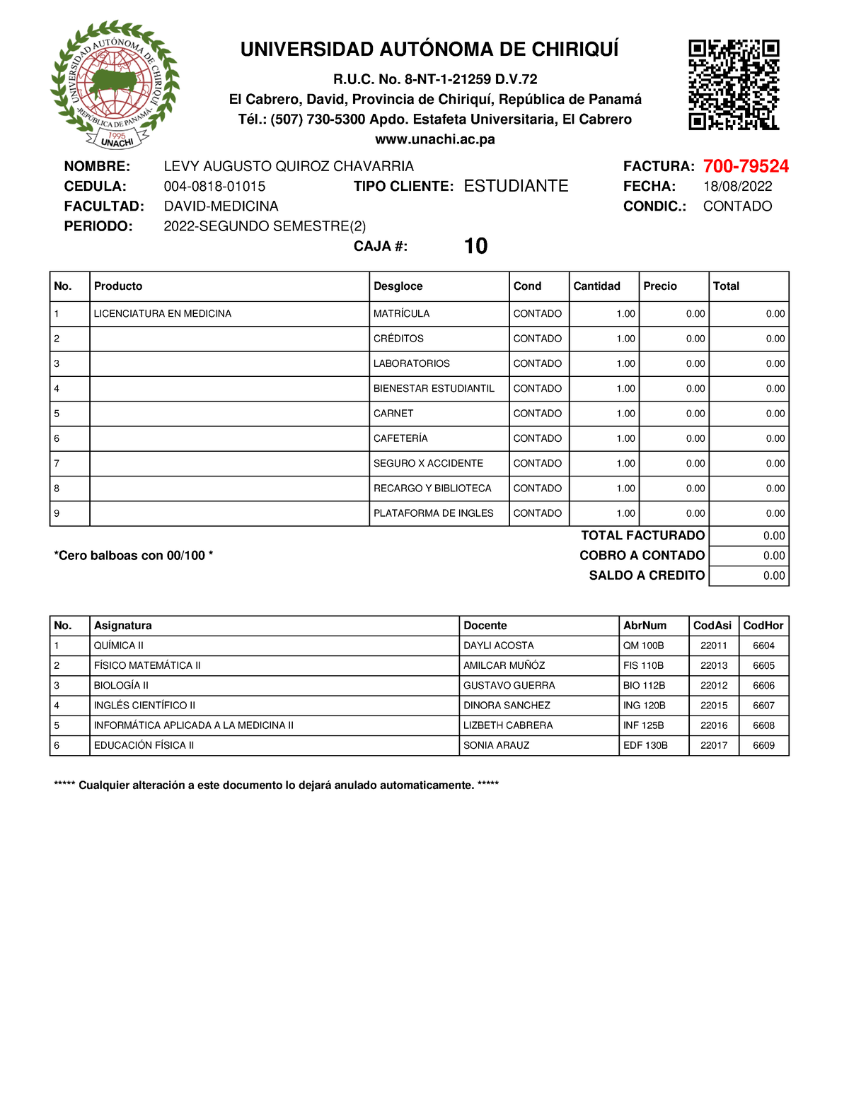 Doc (16) - Jdbd - UNIVERSIDAD AUTÓNOMA DE CHIRIQUÍ R.U. No. 8-NT-1 ...