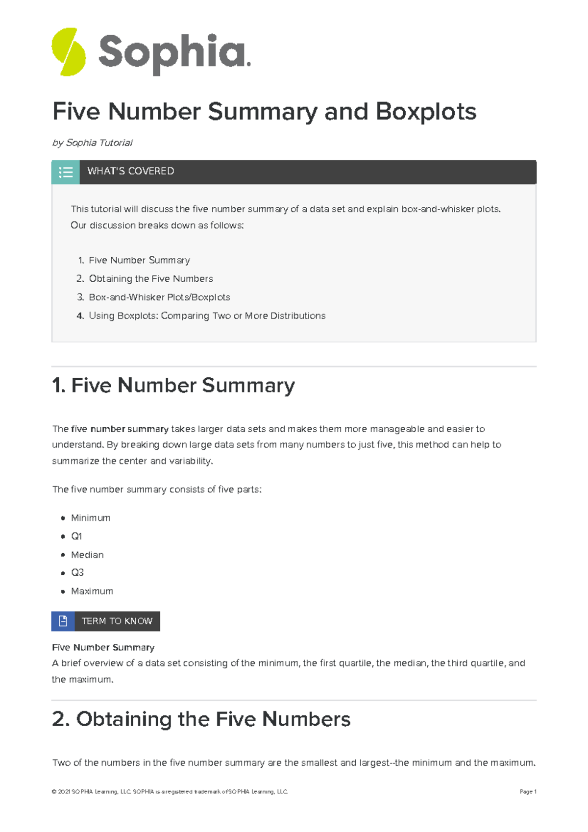 What Does Five Number Summary Mean In Math