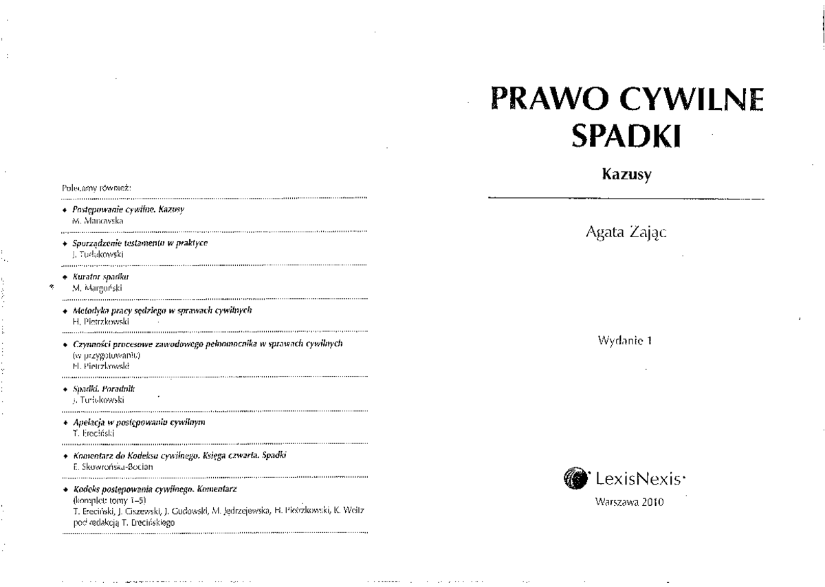 Prawo Cywilne Cześc 1 Sprawdzian Z Odpowiedziami www.studocu.com
