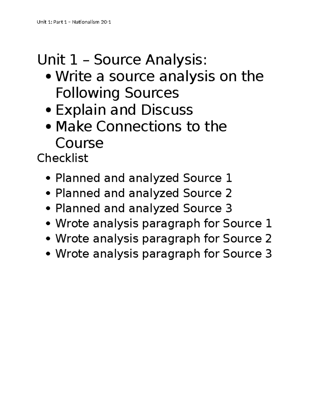 Source Analysis Part 1 (28) - Unit 1 – Source Analysis: Write a source ...