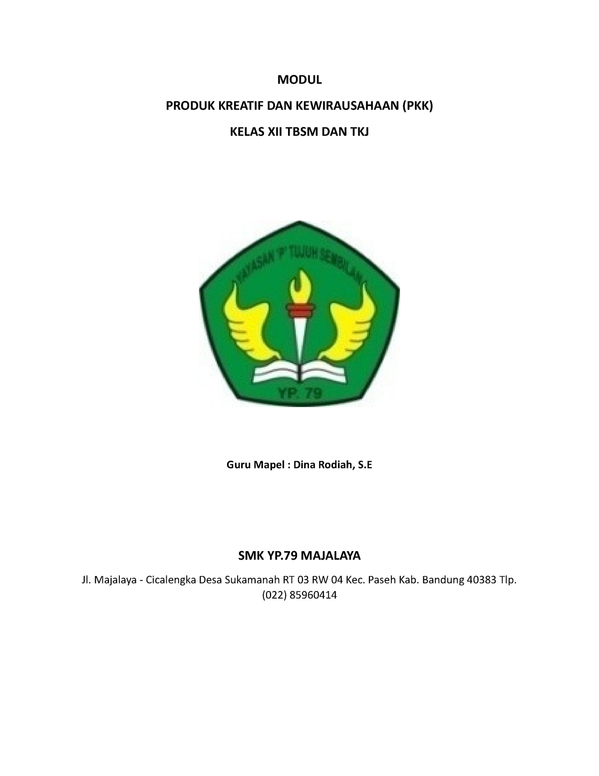 Modul PKK XII 1 Pertemuan-1 BAHAN BELAJAR ANAK SMK - MODUL PRODUK ...