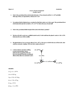 assignment of physics