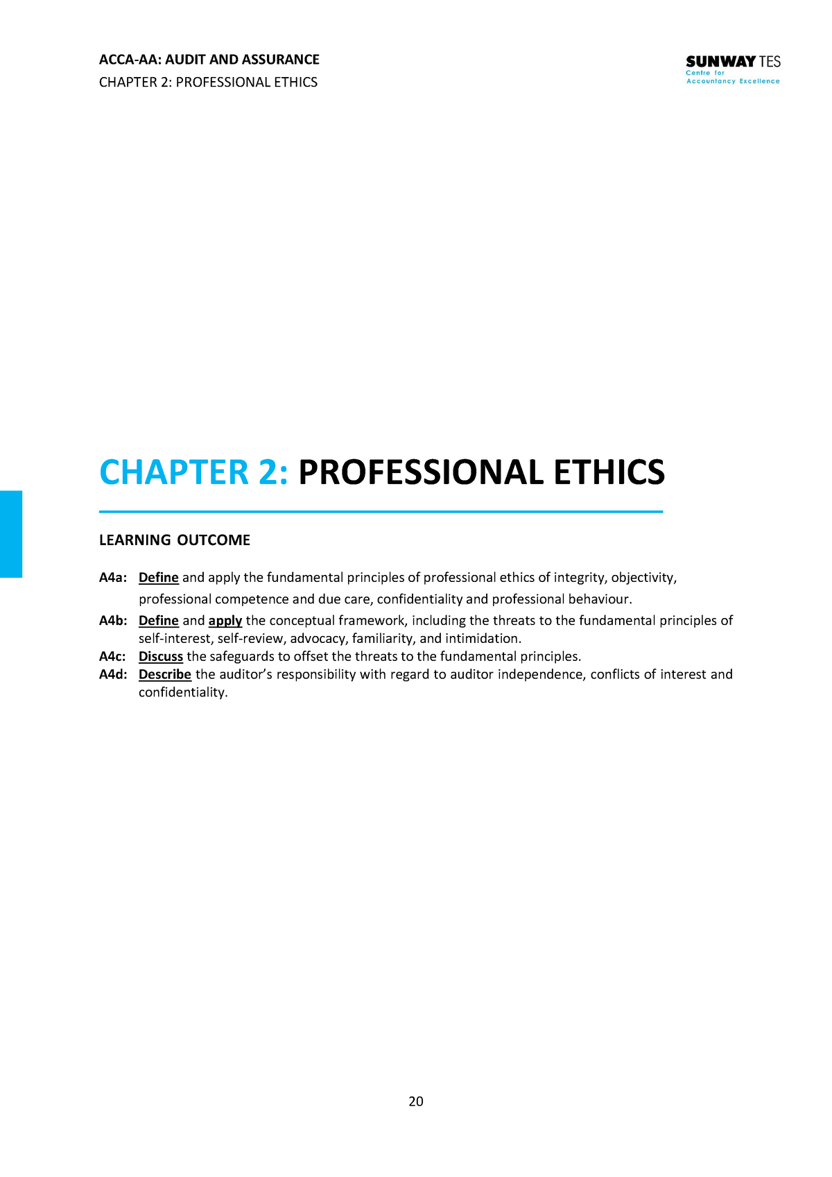 acca professional ethics module case study answers