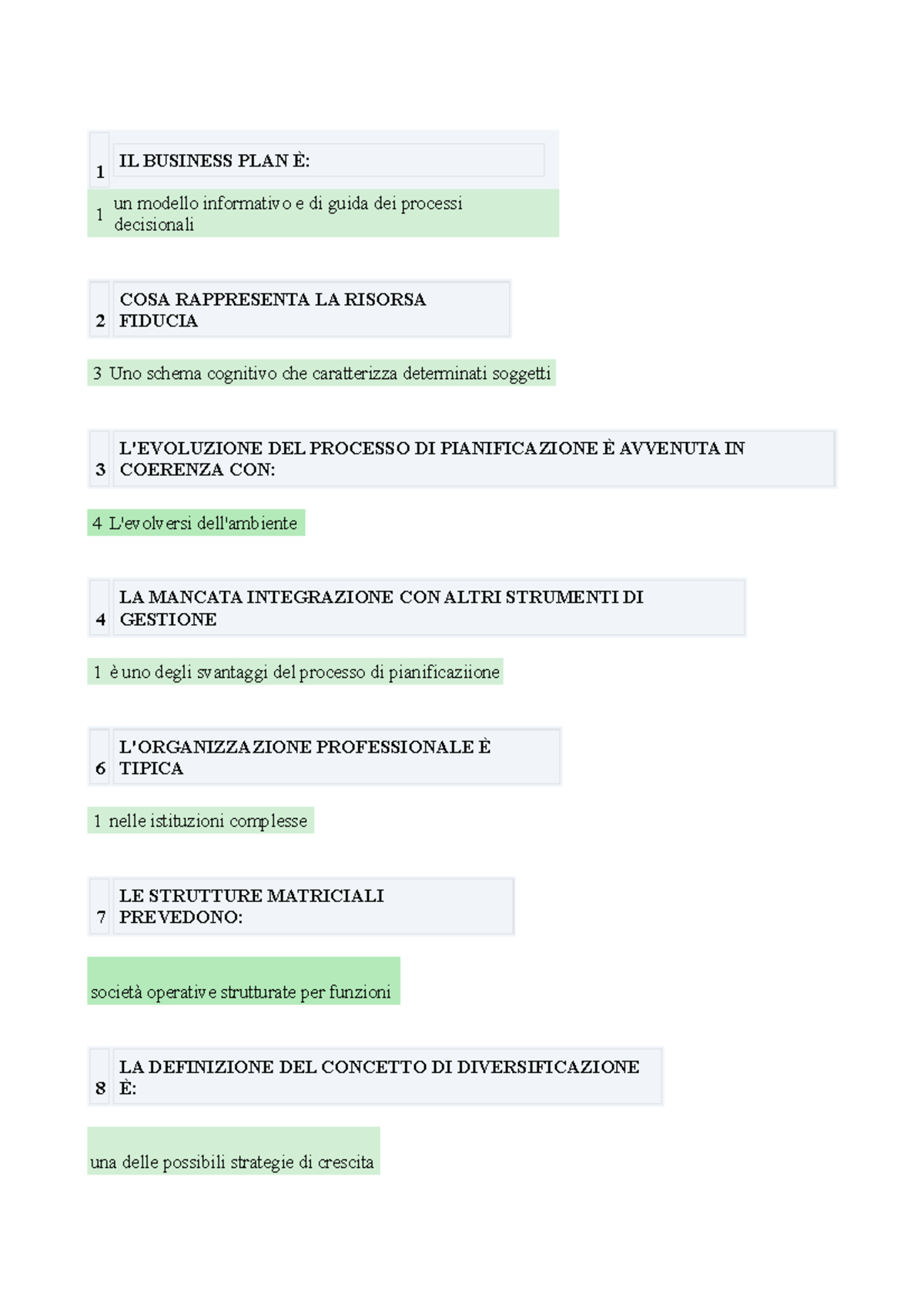 Economia Aziendale E Gestione delle imprese - 1 IL BUSINESS PLAN È: 1 ...