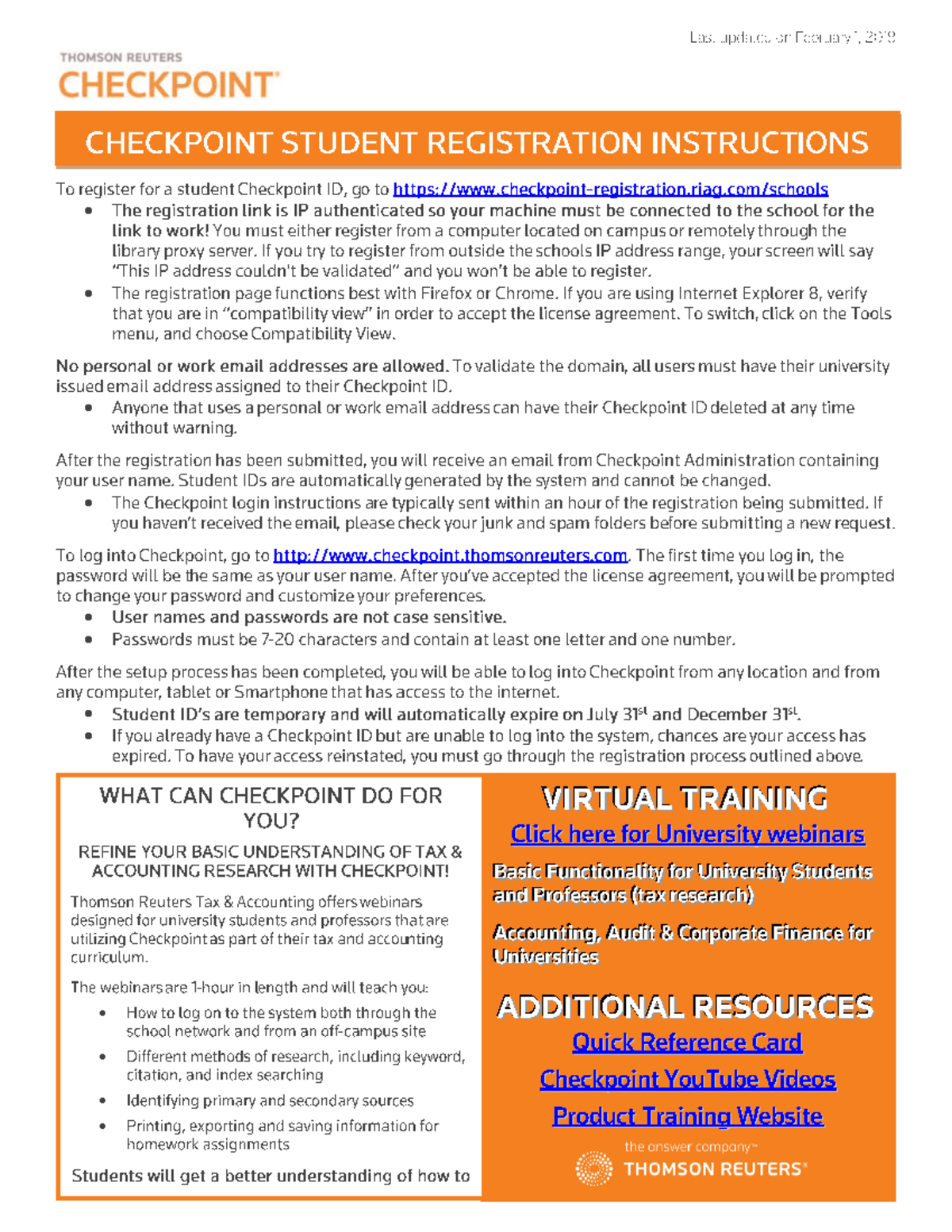 Instructions for students to get a Checkpoint ID % - ACC 670 ...