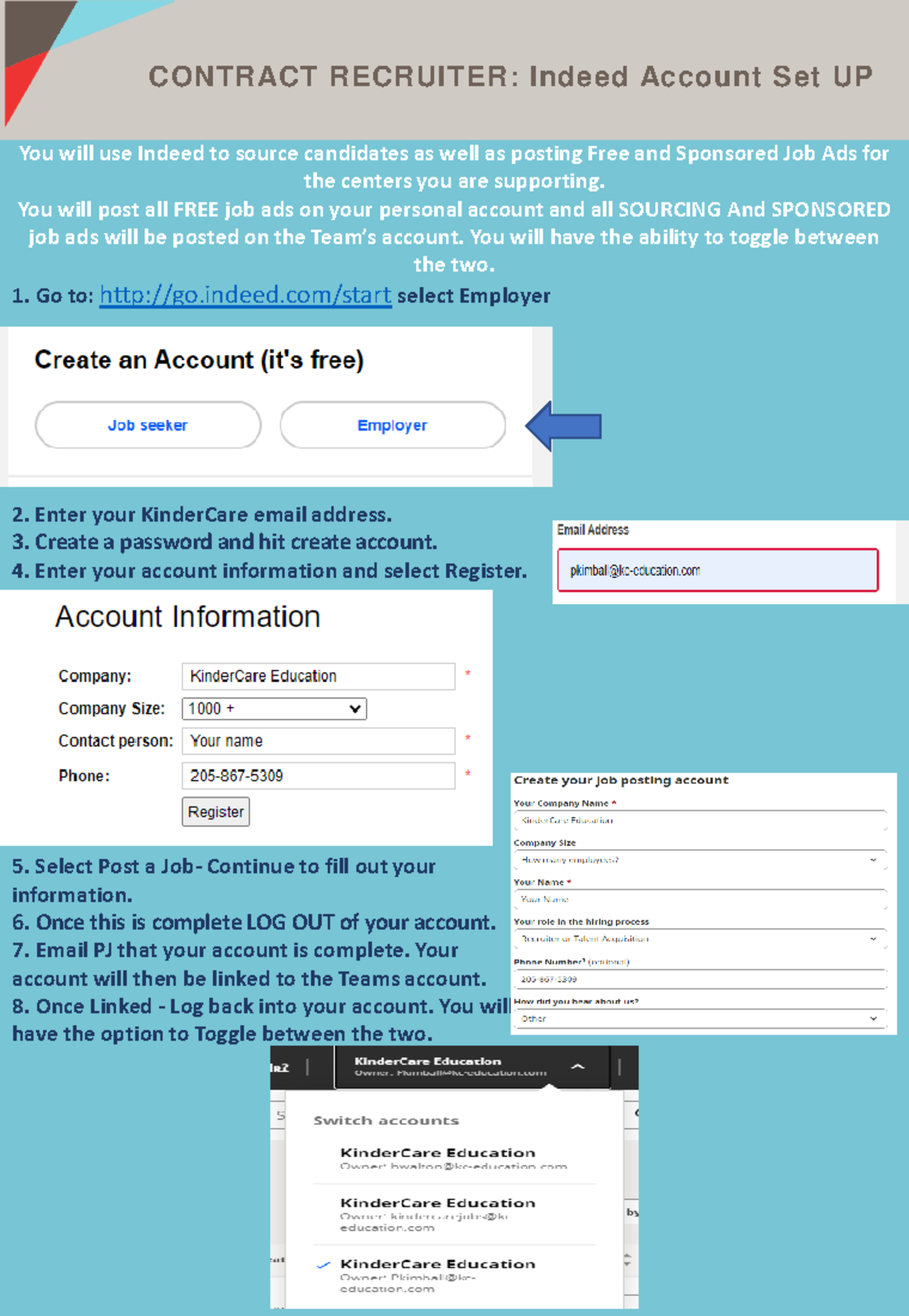 Contract Recruiter Indeed Account Set up - CONTRACT RECRUITER: Indeed