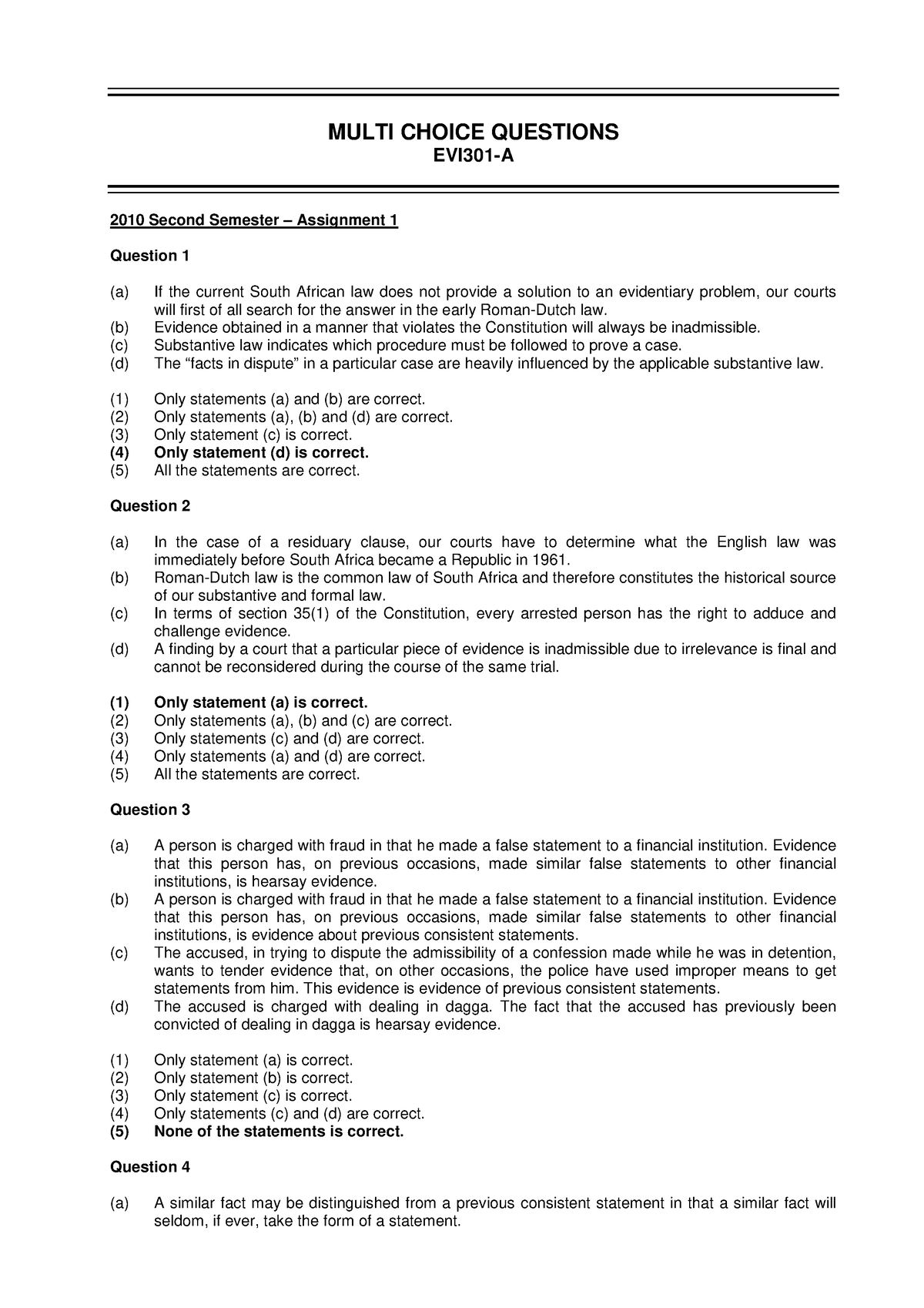 assignment problem mcq with answers