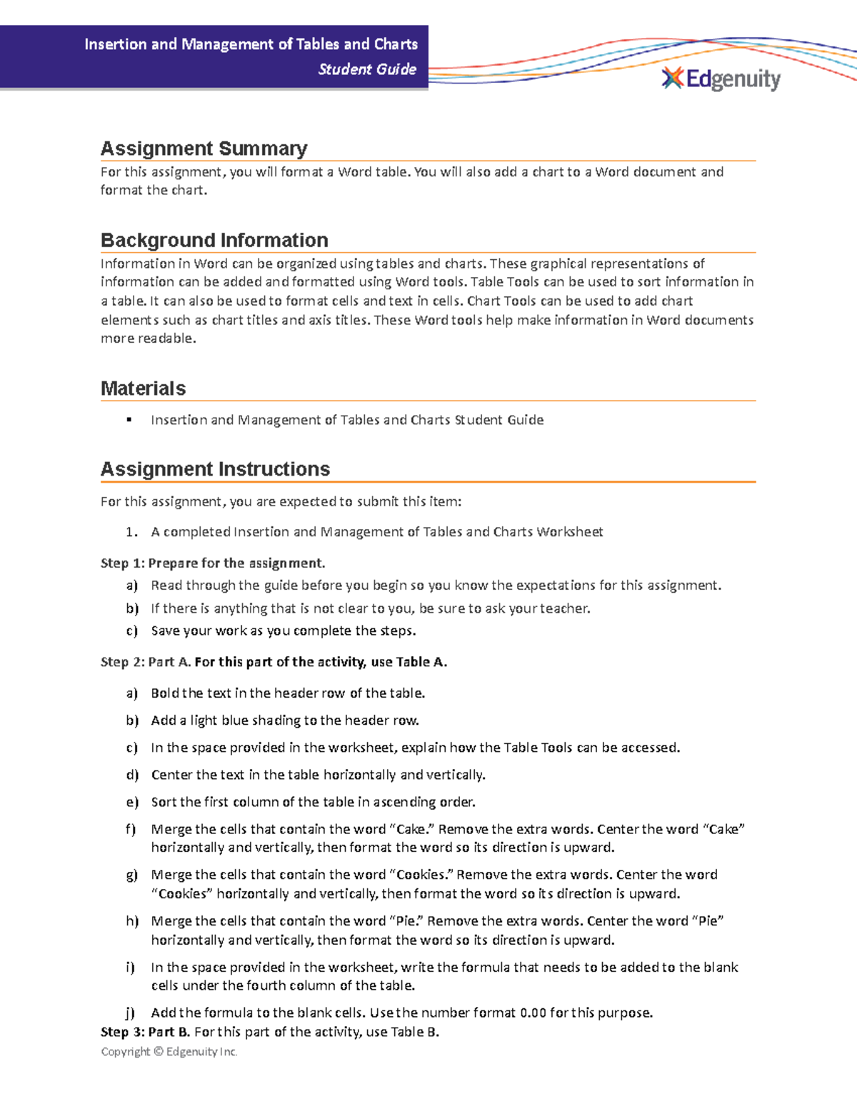Hands-on Assignment-Insertion and Management of Tables and Charts ...