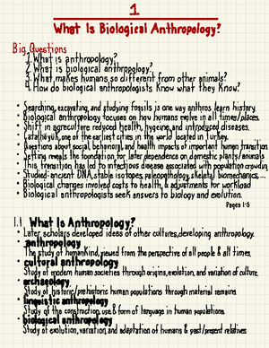 ANTH 1A Ch. 1 & 2 - Unit 1A Of CSN Physical Anthropology 102 Notes ...