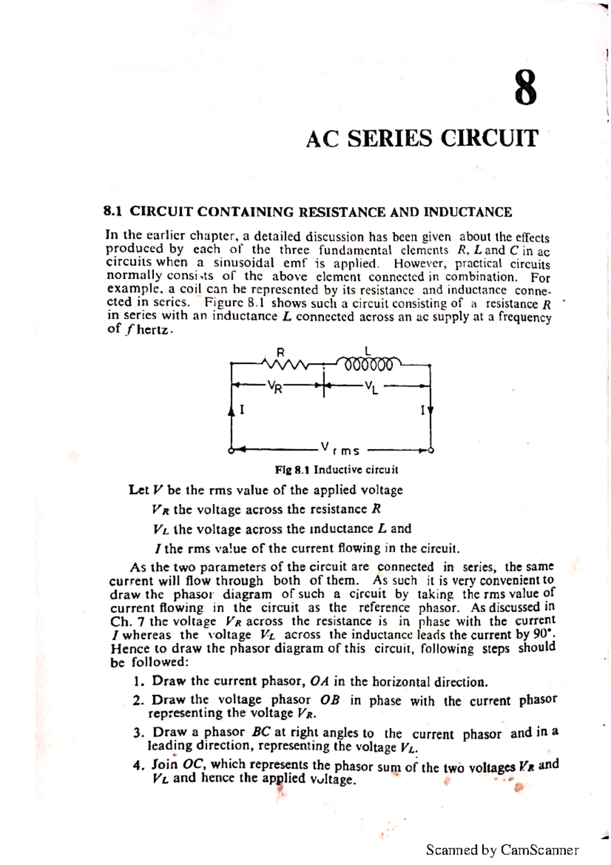 Single phase ac series circuit Basic electrical engineering Studocu