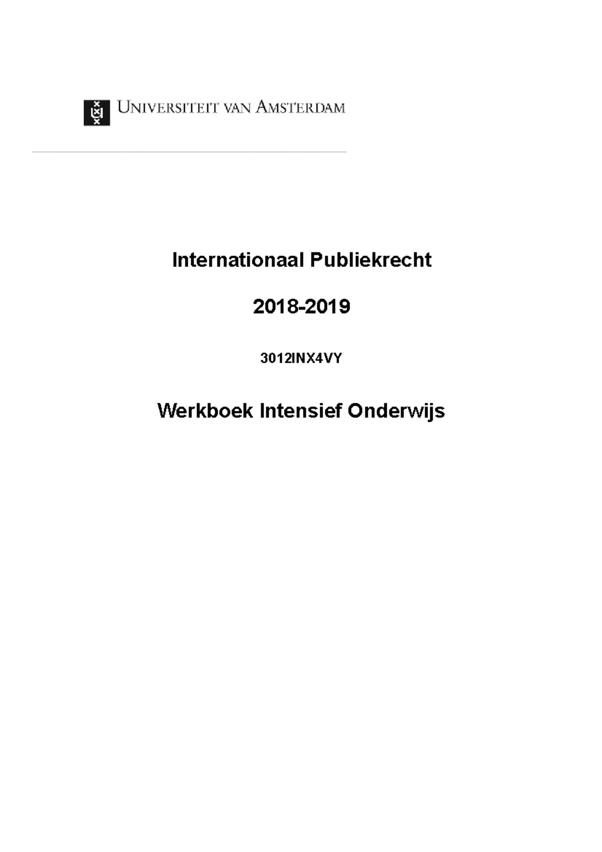 Internationaal Publiekrecht Goed - Werkboek Intensief Onderwijs-2 ...