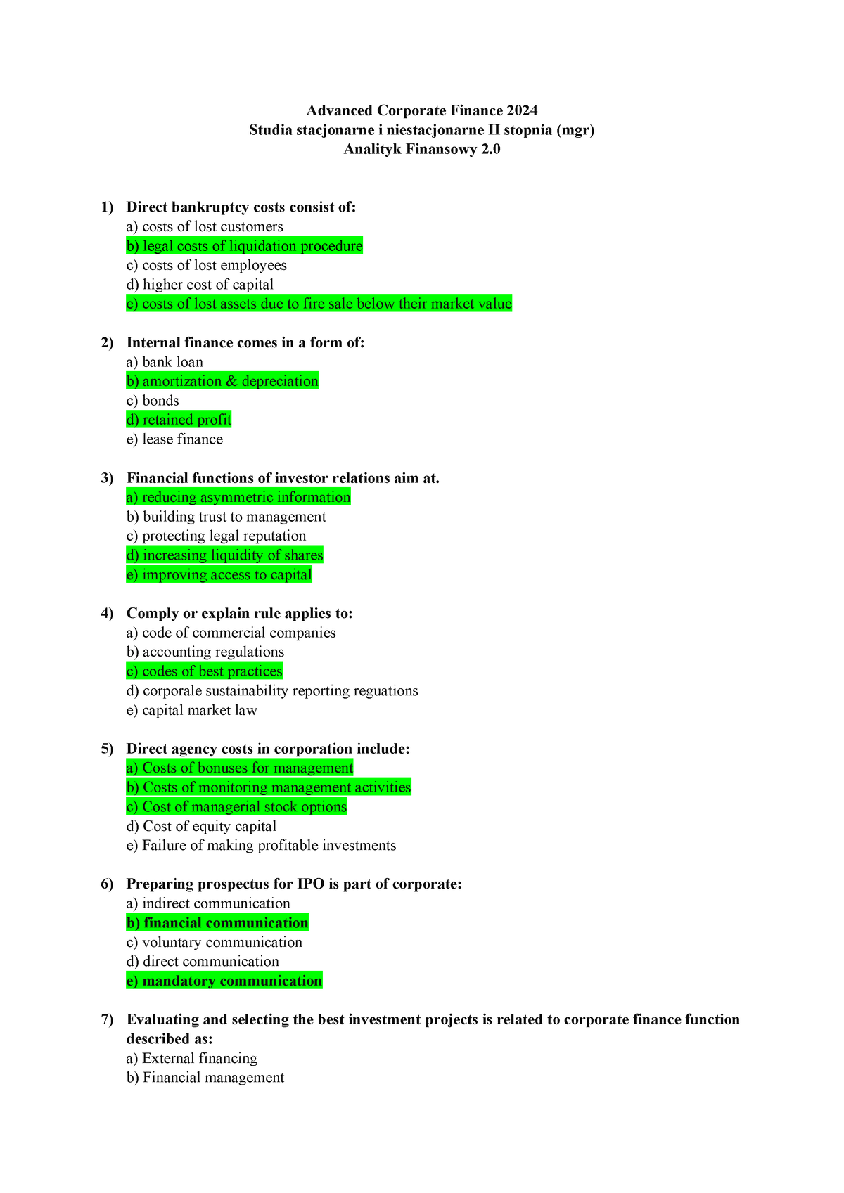 Advanced Corporate Finance 2024 Egzamin Dr Hab J B Ach Advanced   Thumb 1200 1697 