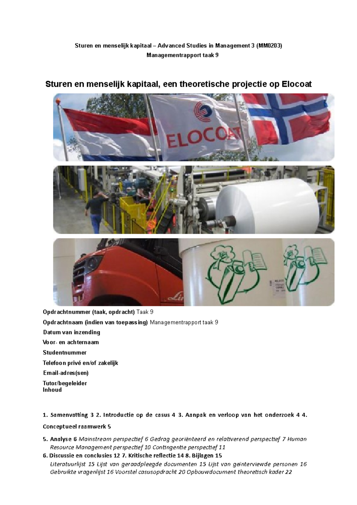 Elocoat profit casus - Sturen en menselijk kapitaal – Advanced Studies ...