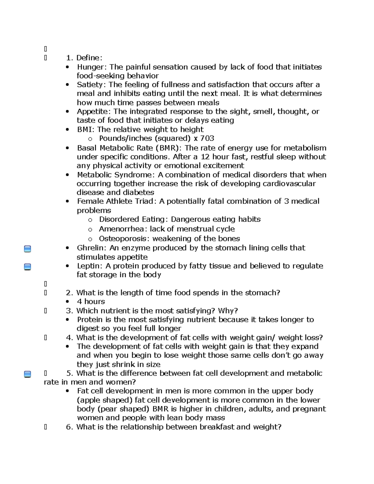 Nutrition Final Exam ch 8 and 9 - StuDocu