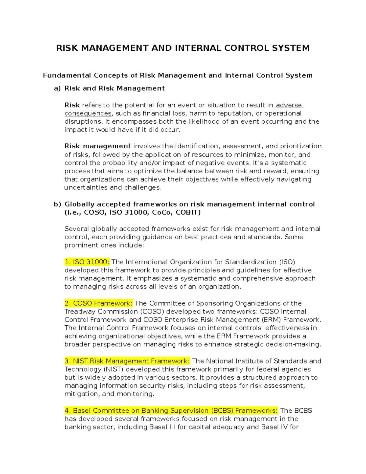 RISK+ Management+AND+ Internal+ Control+ System (Coporate Governance ...
