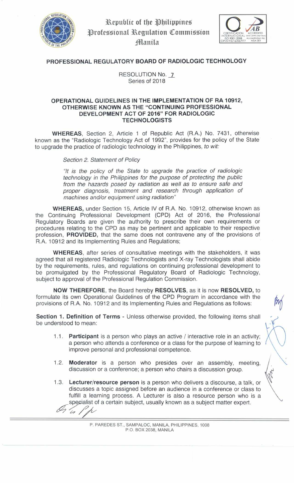 Continued Education of Rad Tech - Bachelor of Science in Radiological ...