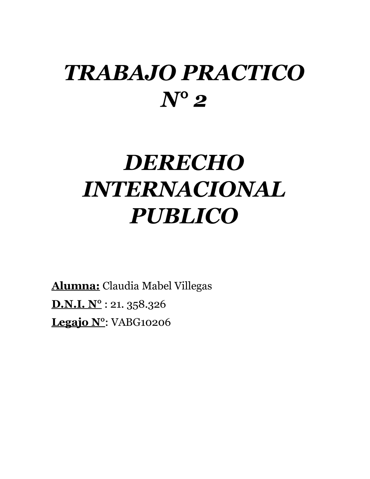 Trabajo Practico N 2 Tp 2 Terminado Y Aprobado Trabajo Practico N