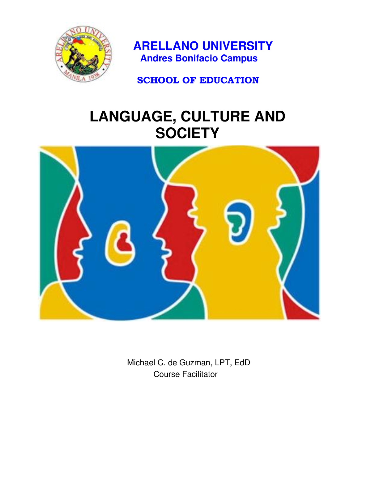 Language, Culture AND Society Module 1 - ARELLANO UNIVERSITY Andres ...