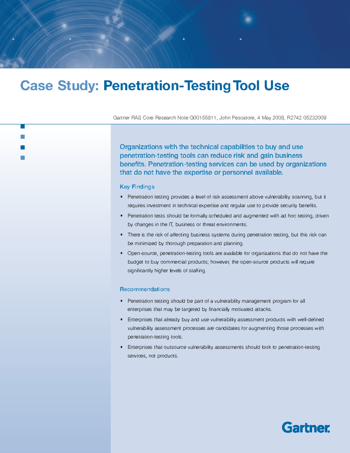 Gartner Tool Use Case Study