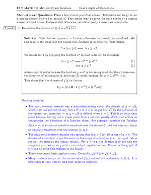 Chapter 1 Limits pdf notes Pre Calc - Math 154 - UAlberta - Studocu