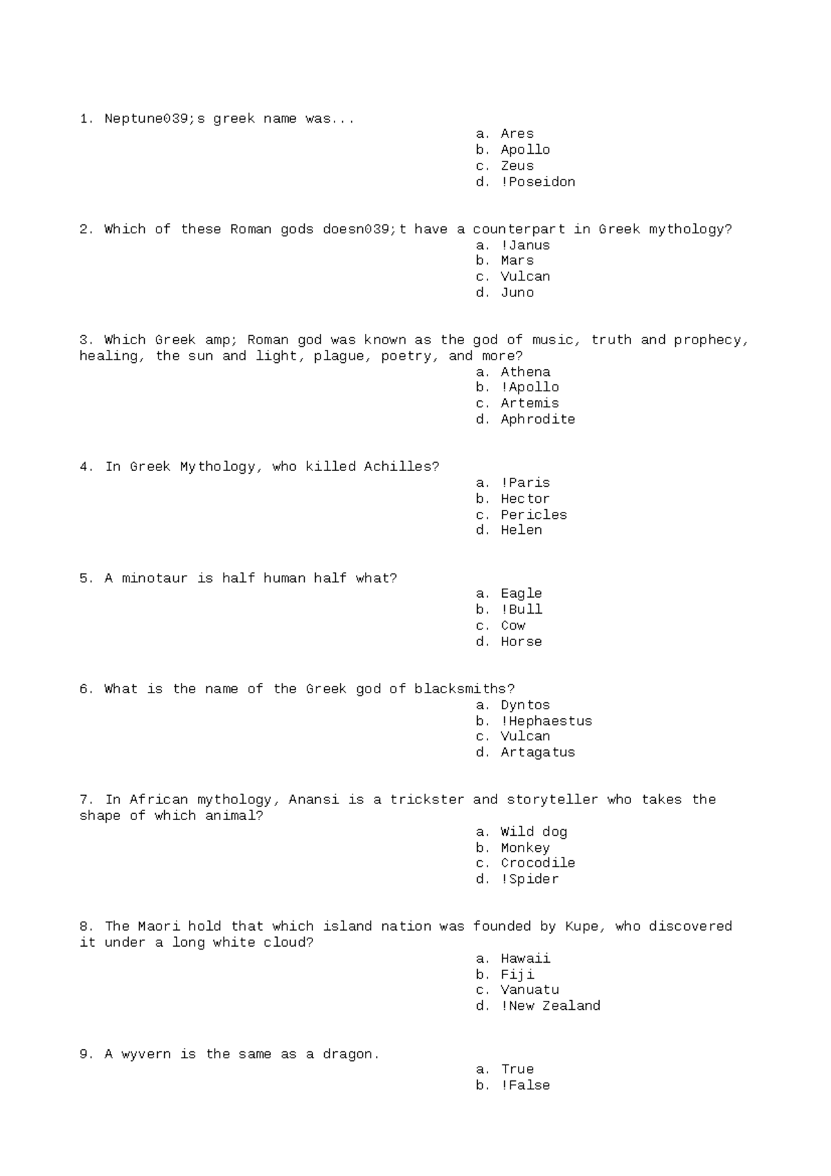 SOC319-Pset-3 - NOTES - Neptune039;s greek name was... a. Ares b ...