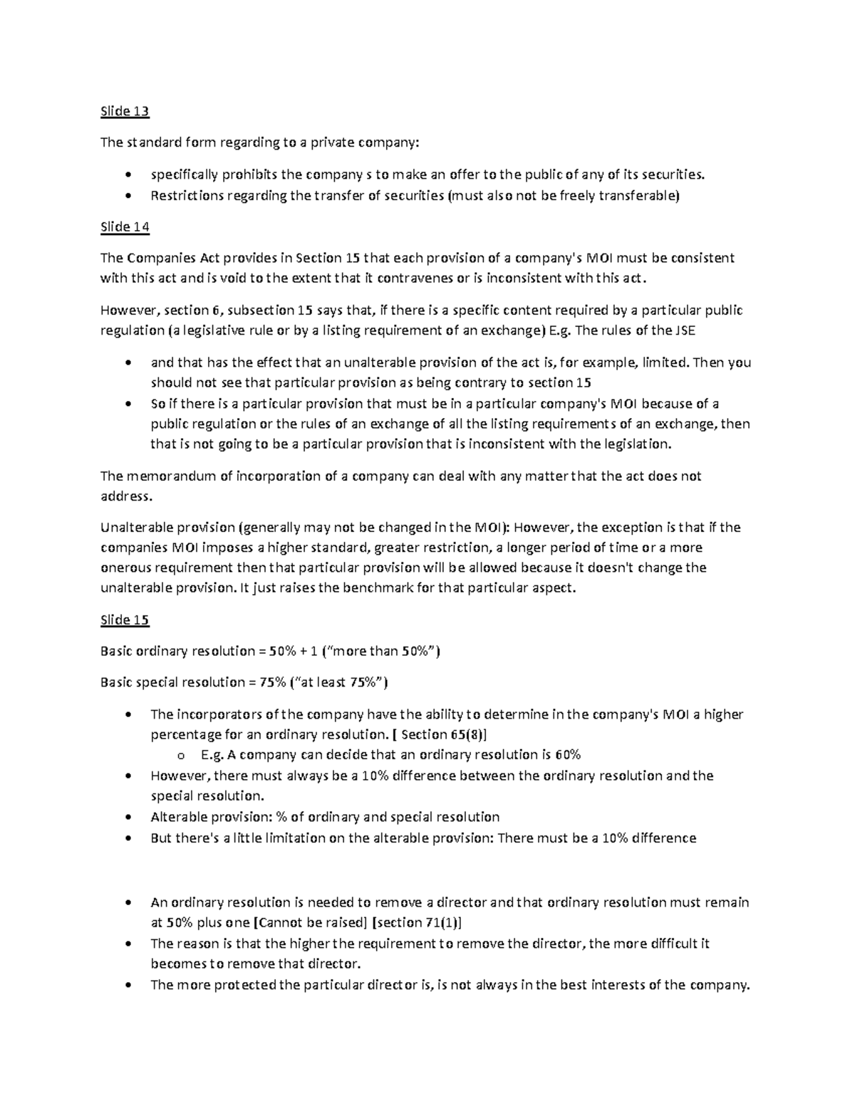 Slide 13 - Slide 22 - Lecture transcript of companies representation ...