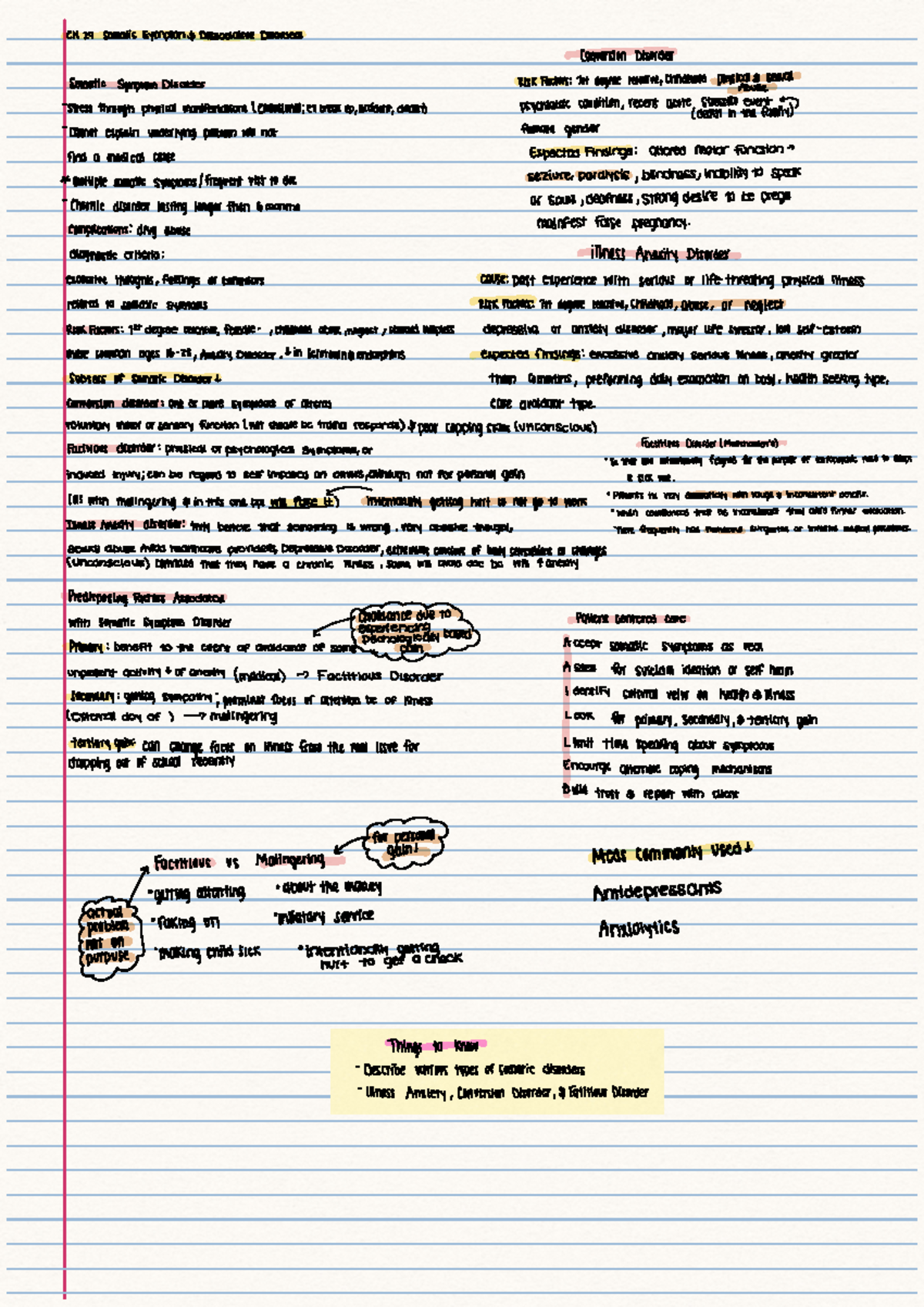 Week 3 - Note to help passing with an A ...